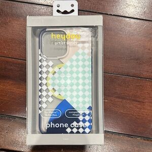Heyday Artist Series Checkered Phone Case - Blue and Green
